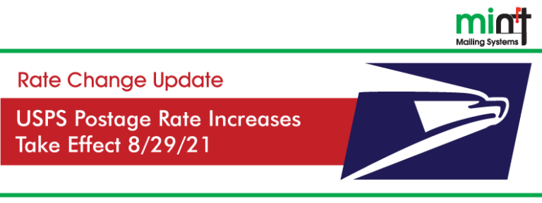 USPS Rate Changes Effective 8/29/21