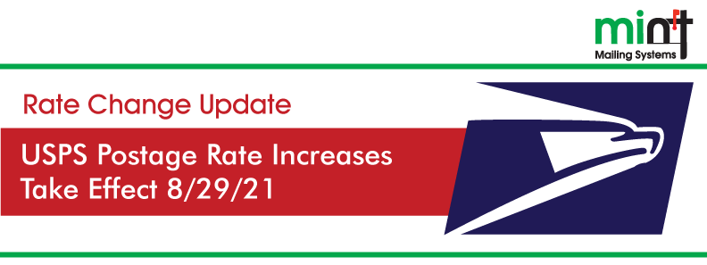 USPS Rate Changes Effective 8/29/21